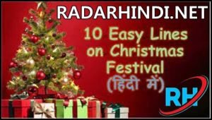 10 Sentences About Christmas in Hindi